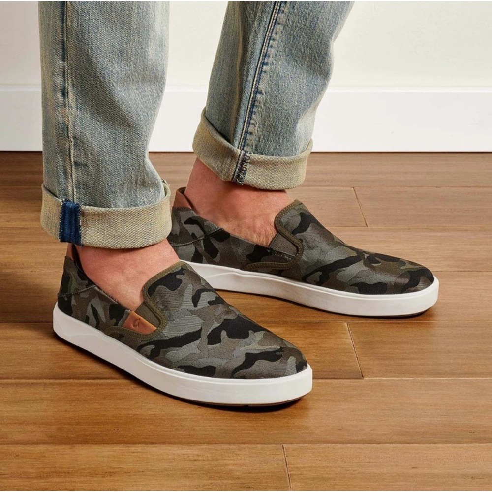 OluKai Green Camo Lae'Ahi Pa'i Outdoor Versatile Lifestyle Sneakers Size 9‎